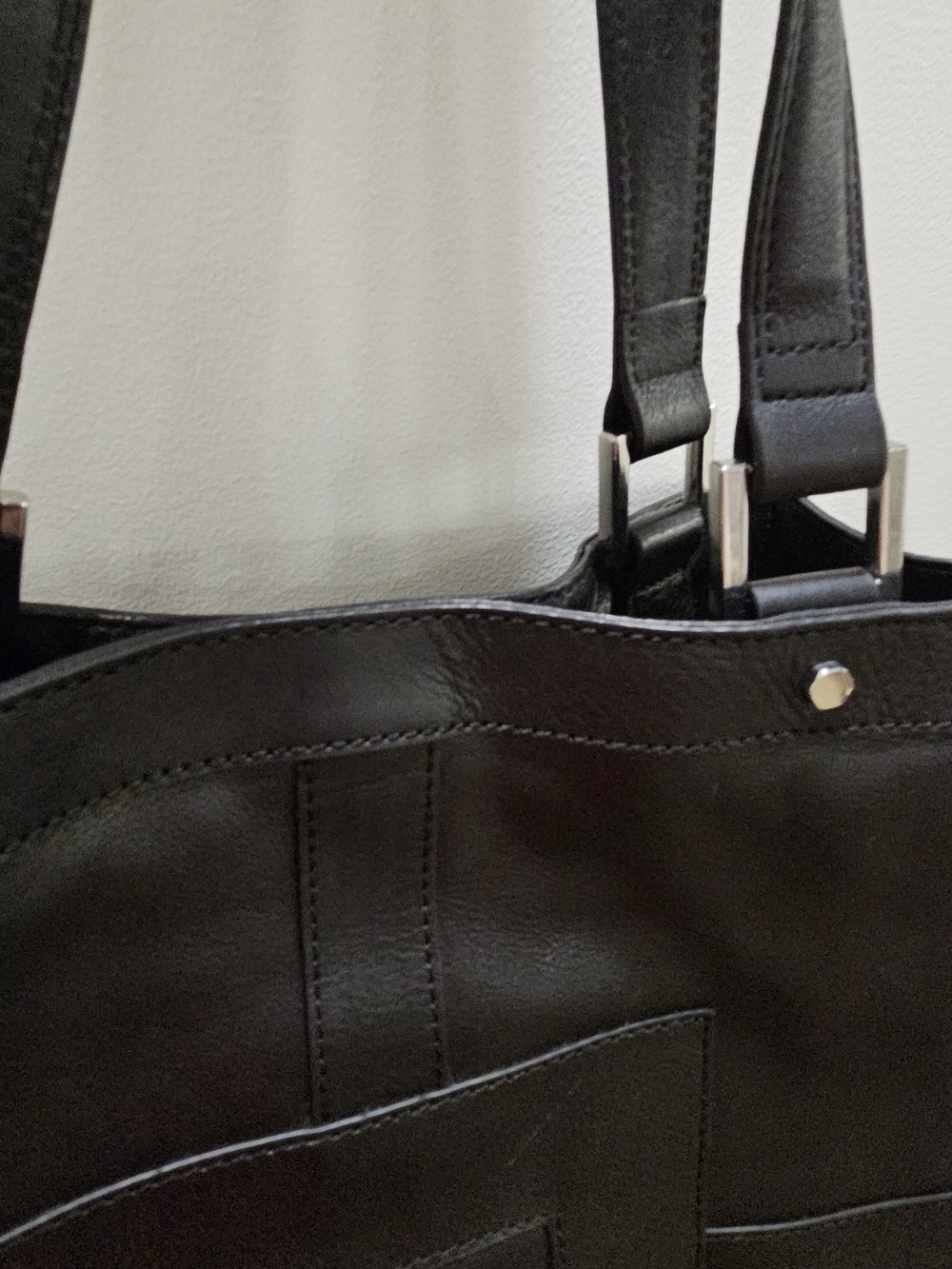 Jonathan Adler Black Full Leather Nixon Tote Bag With OG Dust Bag 9.5/10 - Picture 7 of 16